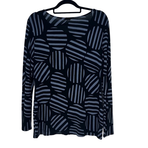 Marimekko Geometric Print Long Sleeve Shirt Size M - Picture 2 of 8